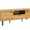 Beliani Mueble TV Madera Clara/negro 160 X 40 Cm CLAREMONT