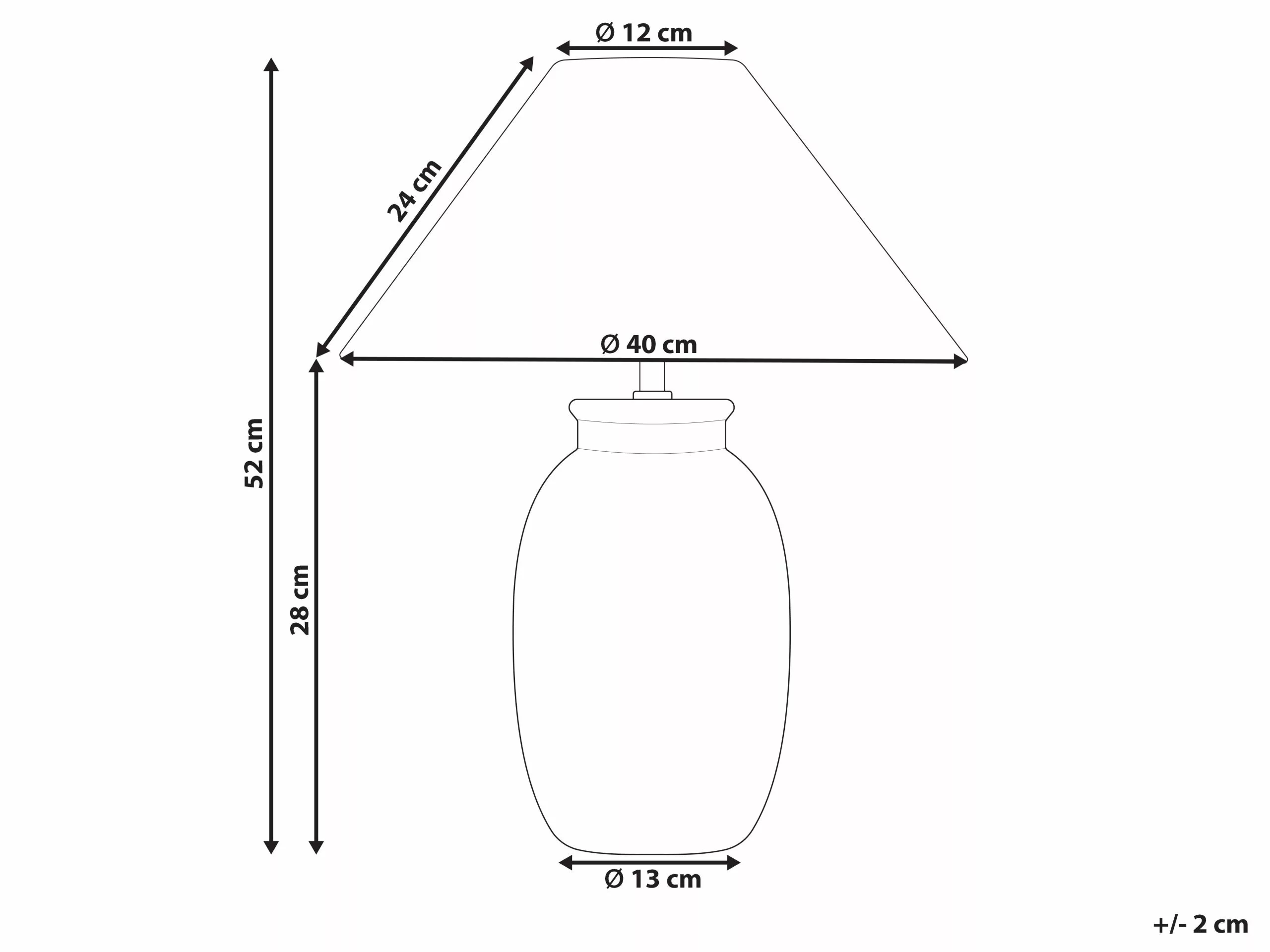 Beliani Lámpara De Mesa De Cerámica Negro/blanco 52 Cm PATILLAS 9 Beliani Lámpara De Mesa De Cerámica Negro/blanco 52 Cm PATILLAS - Imagen 9