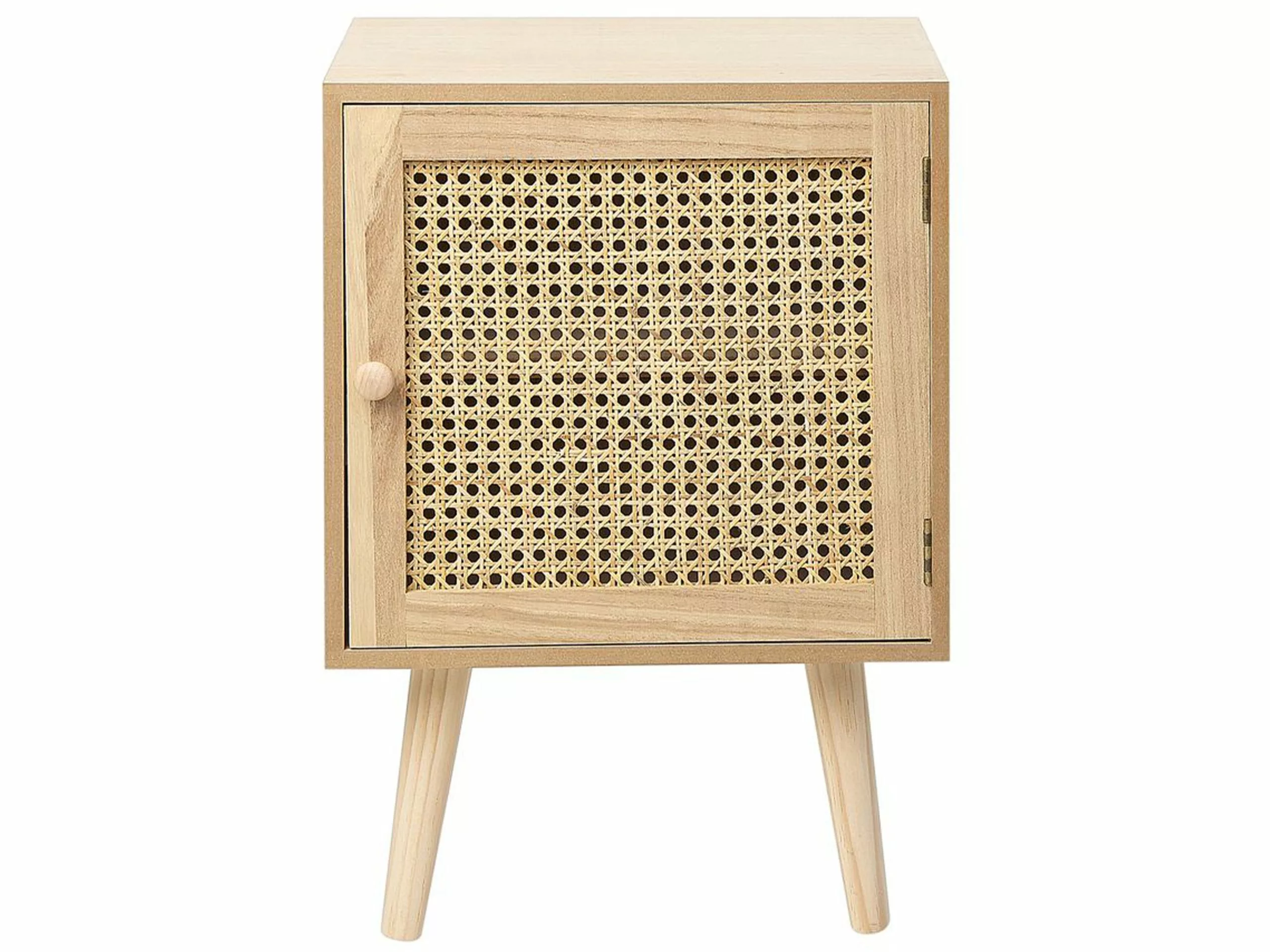 Beliani Mesa De Noche Madera Clara 38 X 30 Cm ALMO 4 Beliani Mesa De Noche Madera Clara 38 X 30 Cm ALMO - Imagen 4