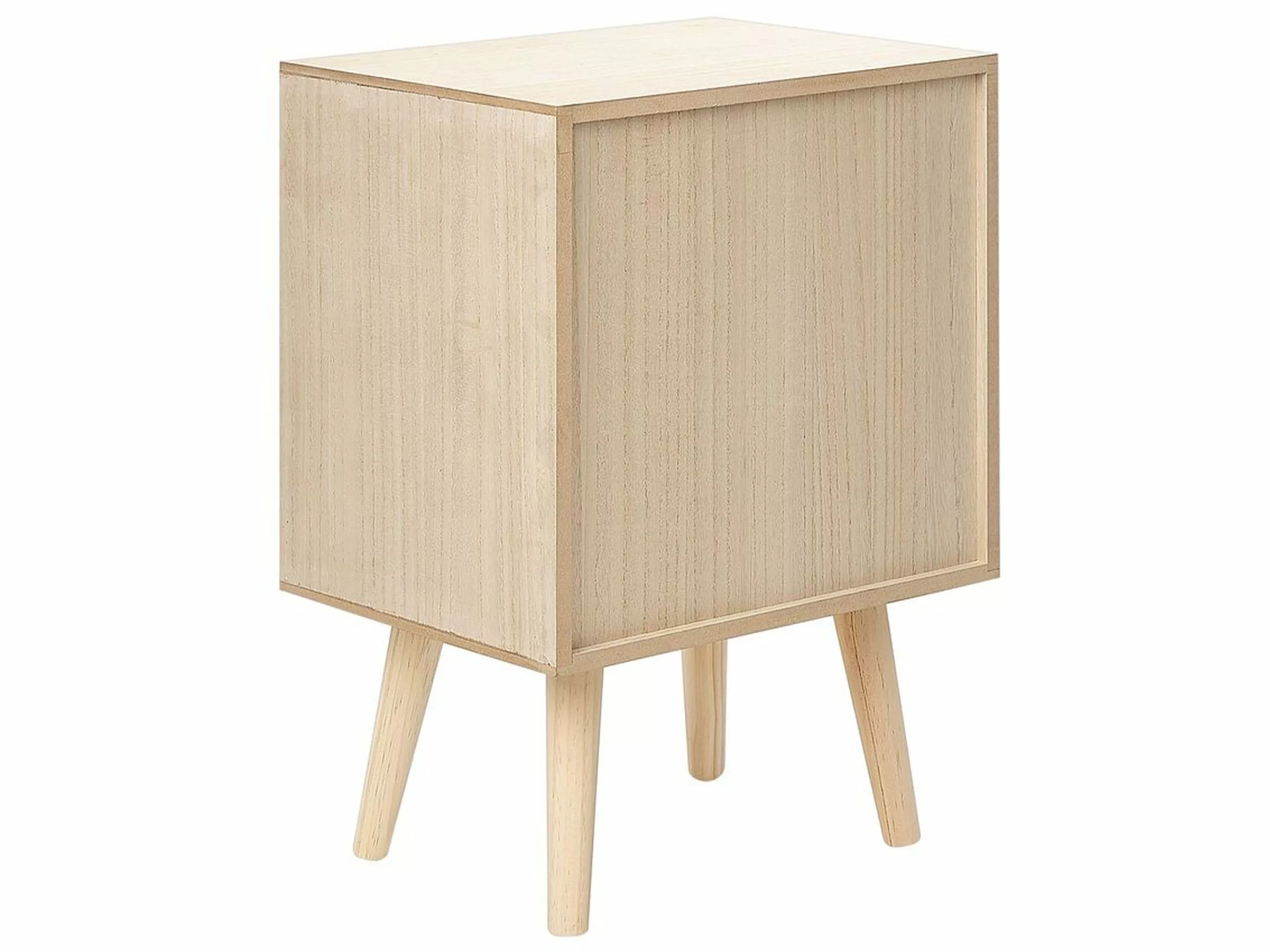 Beliani Mesa De Noche Madera Clara 38 X 30 Cm ALMO 5 Beliani Mesa De Noche Madera Clara 38 X 30 Cm ALMO - Imagen 5