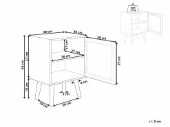 Beliani Mesa De Noche Madera Clara 38 X 30 Cm ALMO 15 Beliani Mesa De Noche Madera Clara 38 X 30 Cm ALMO -Lámparas comercio undef src sa picid 845567 type whitesh image