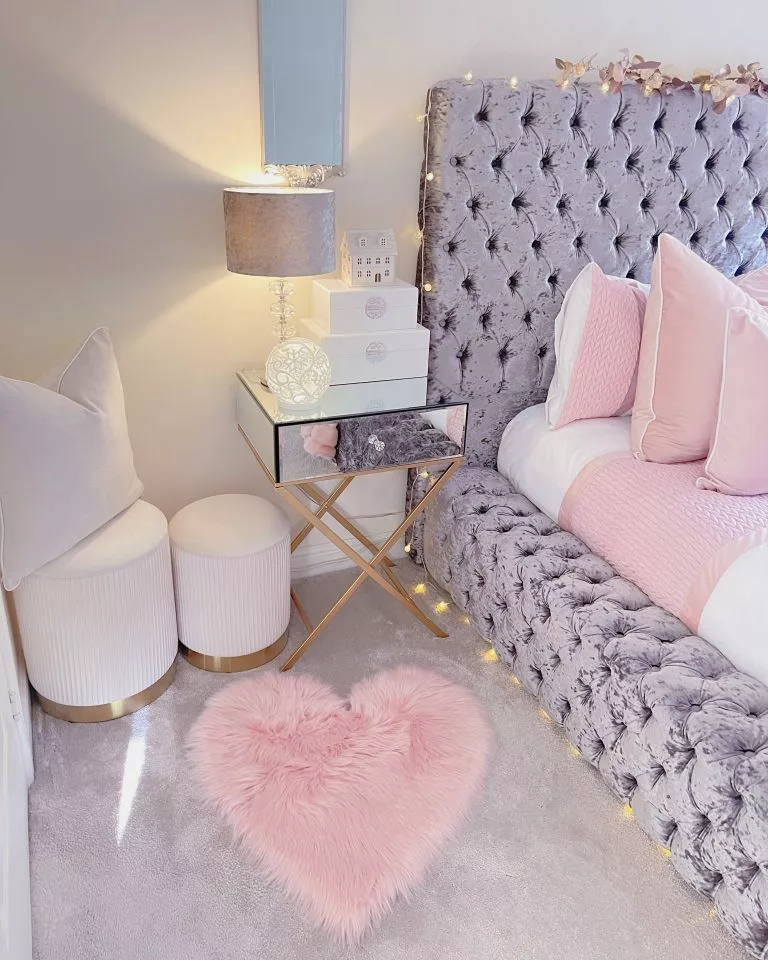 Beliani Mesa Auxiliar Espejo De Cristal VIVY - Imagen 8