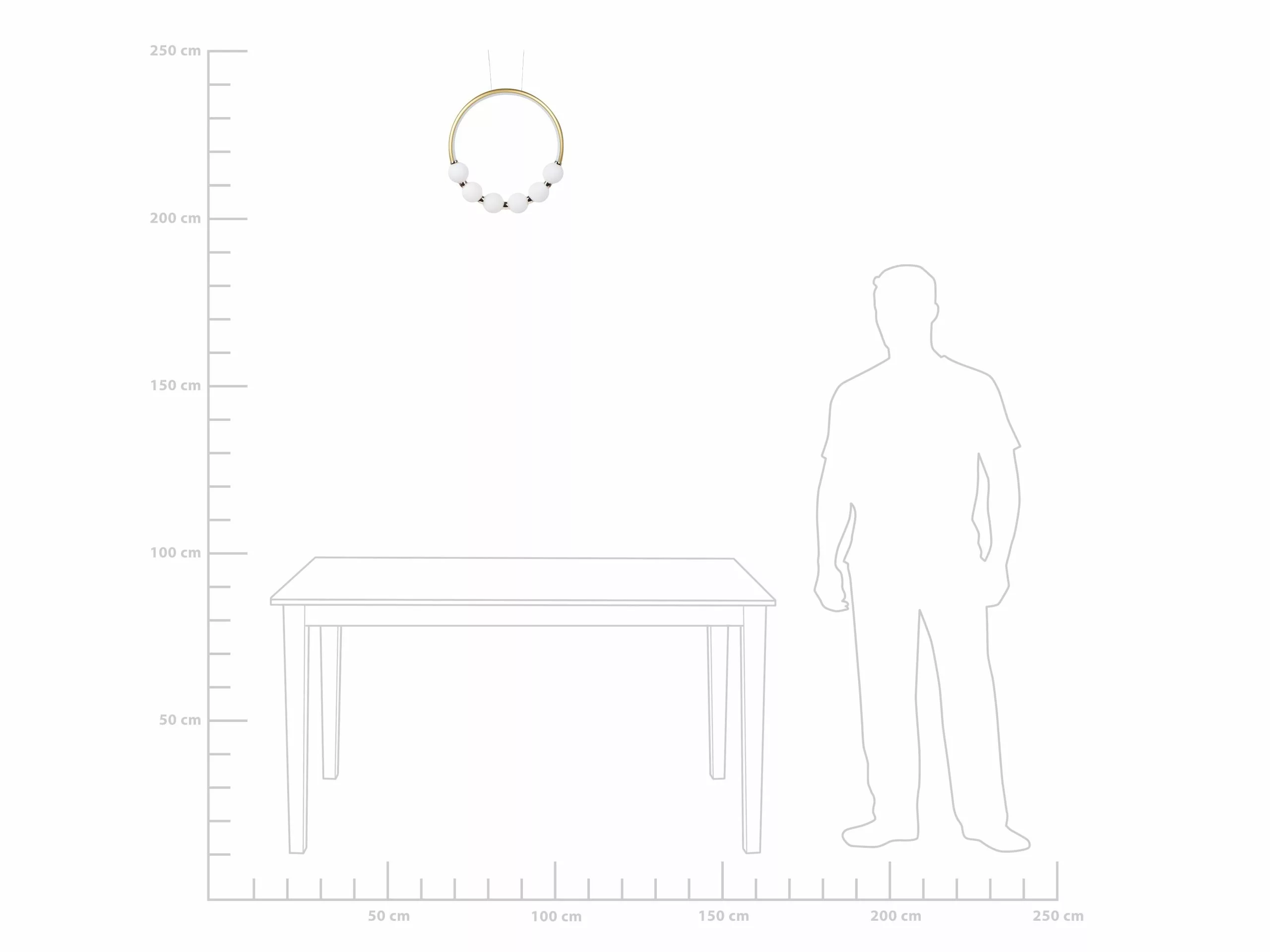 Beliani Lámpara De Techo LED De Metal Dorado 120 Cm FANE 8 Beliani Lámpara De Techo LED De Metal Dorado 120 Cm FANE - Imagen 8