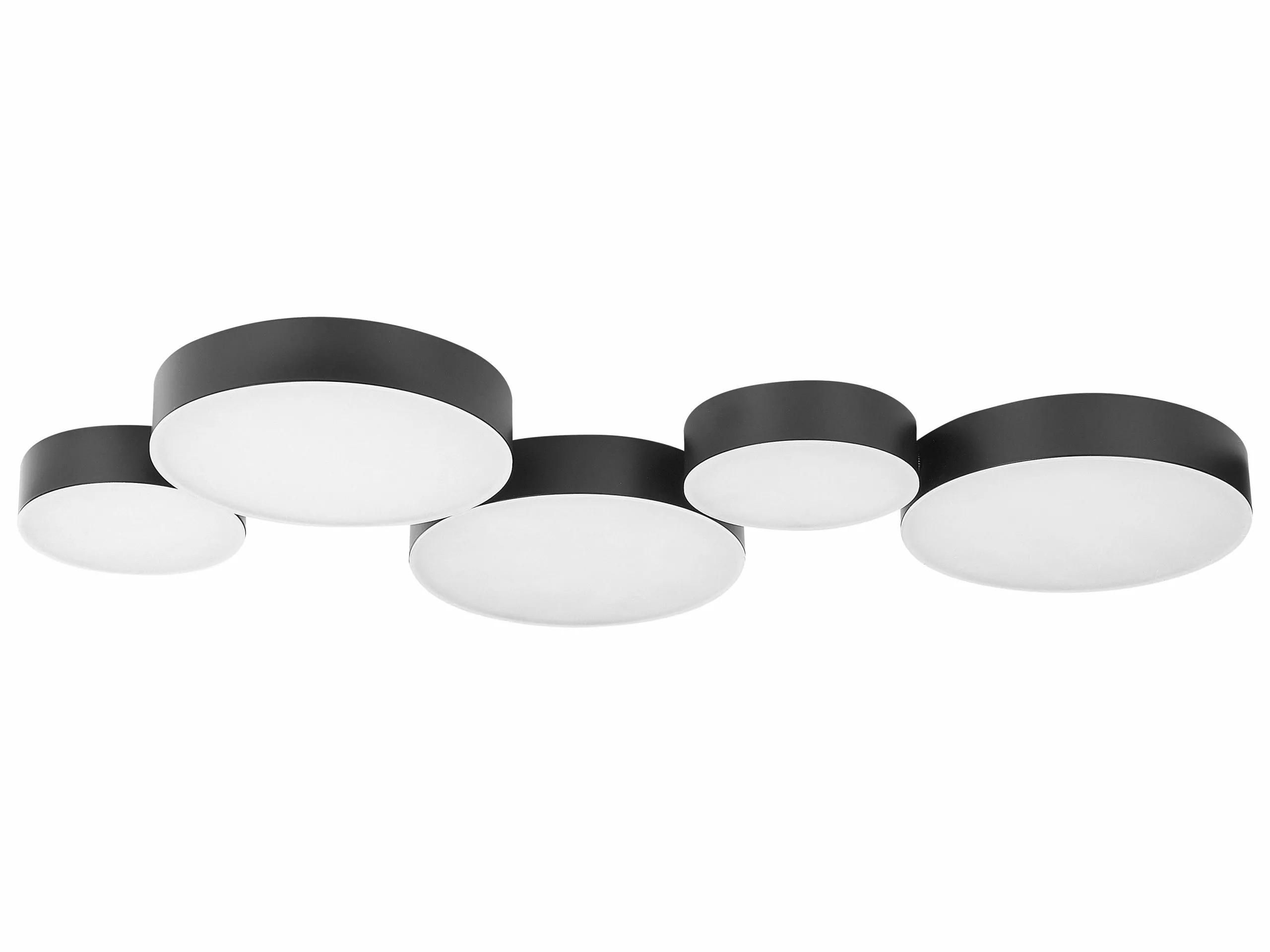 Beliani Lámpara De Techo LED De Metal Negro LUGA