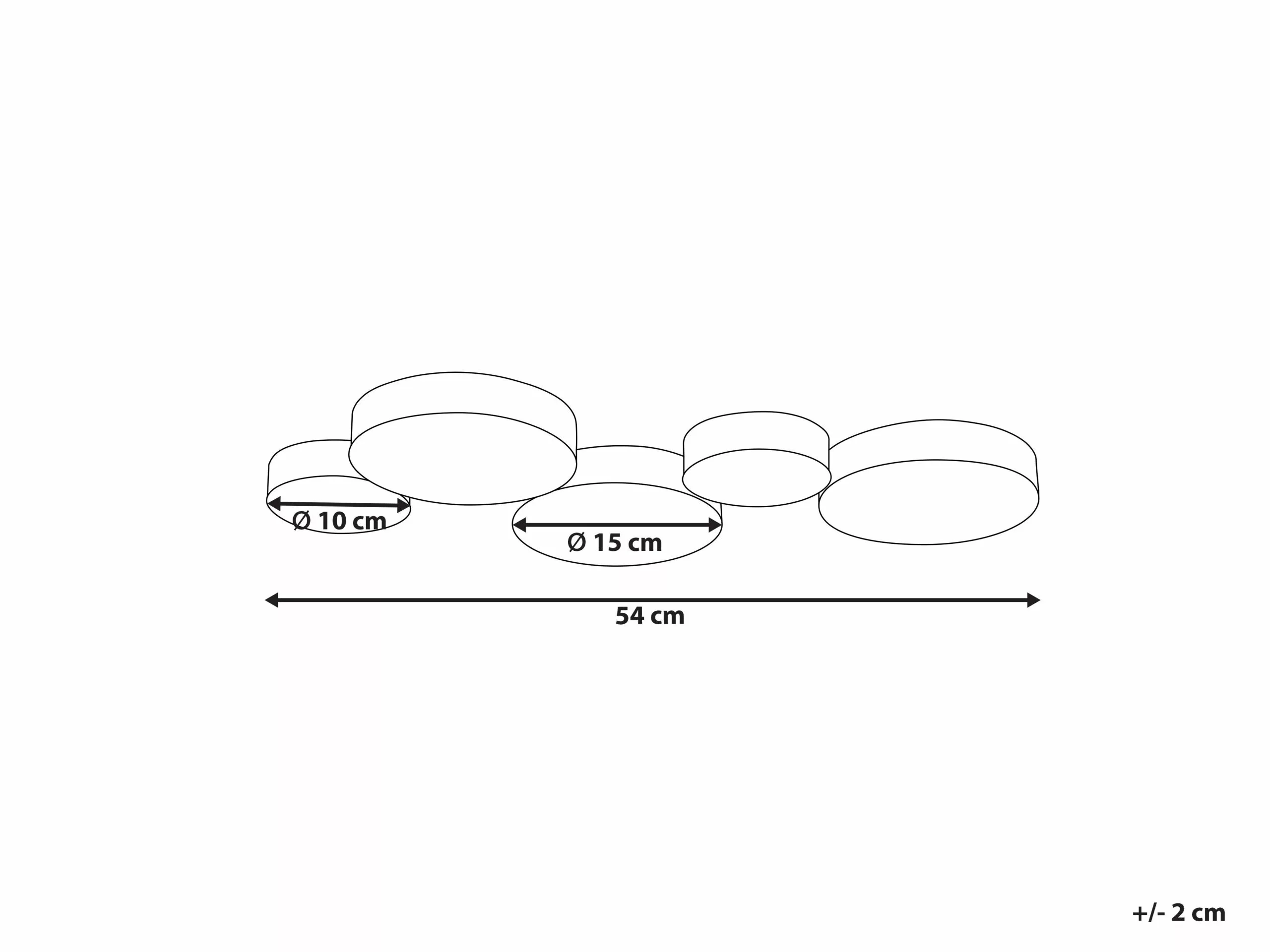 Beliani Lámpara De Techo LED De Metal Plateado LUGA - Imagen 8