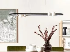 Beliani Lámpara De Techo LED De Metal Negro/blanco 160 Cm FEALE -Lámparas comercio undef src sa picid 847513 type whitesh image