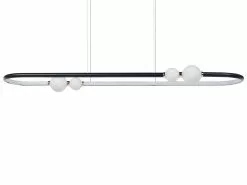 Beliani Lámpara De Techo LED De Metal Negro/blanco 160 Cm FEALE -Lámparas comercio undef src sa picid 847515 type whitesh image