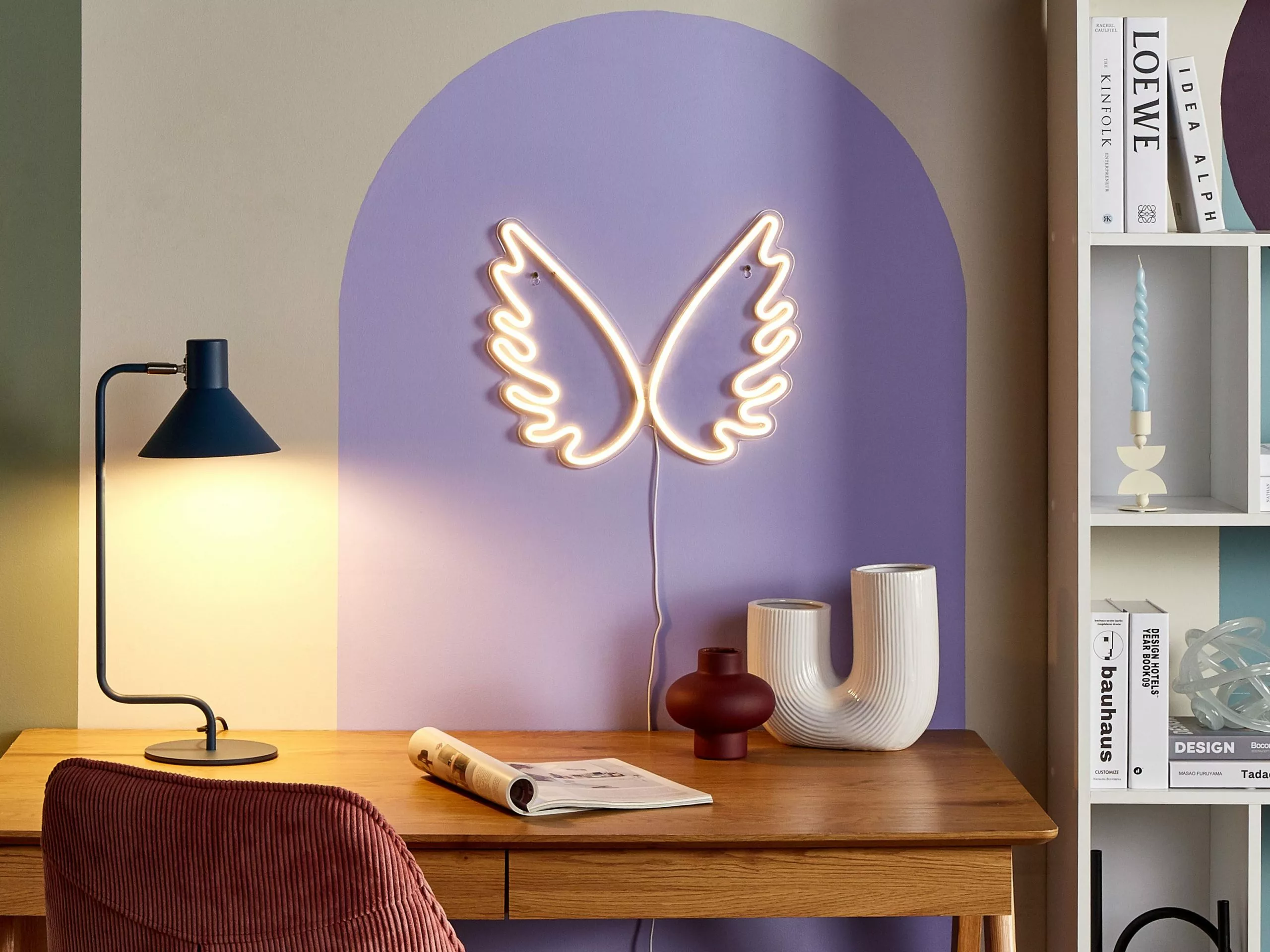 Beliani Letrero LED De Neón Blanco GABRIEL - Imagen 2