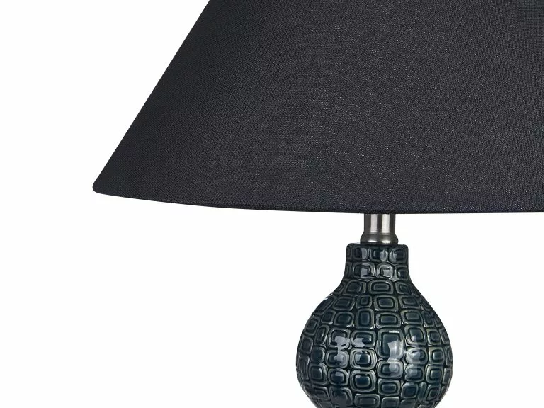 Beliani Lámpara De Mesa De Cerámica Azul Oscuro/negro 60 Cm MATINA 4 Beliani Lámpara De Mesa De Cerámica Azul Oscuro/negro 60 Cm MATINA - Imagen 4