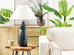 Beliani Lámpara De Mesa De Cerámica Azul Oscuro/blanco Crema 60 Cm MATINA 10 Beliani Lámpara De Mesa De Cerámica Azul Oscuro/blanco Crema 60 Cm MATINA -Lámparas comercio undef src sa picid 849302 type whitesh image 1