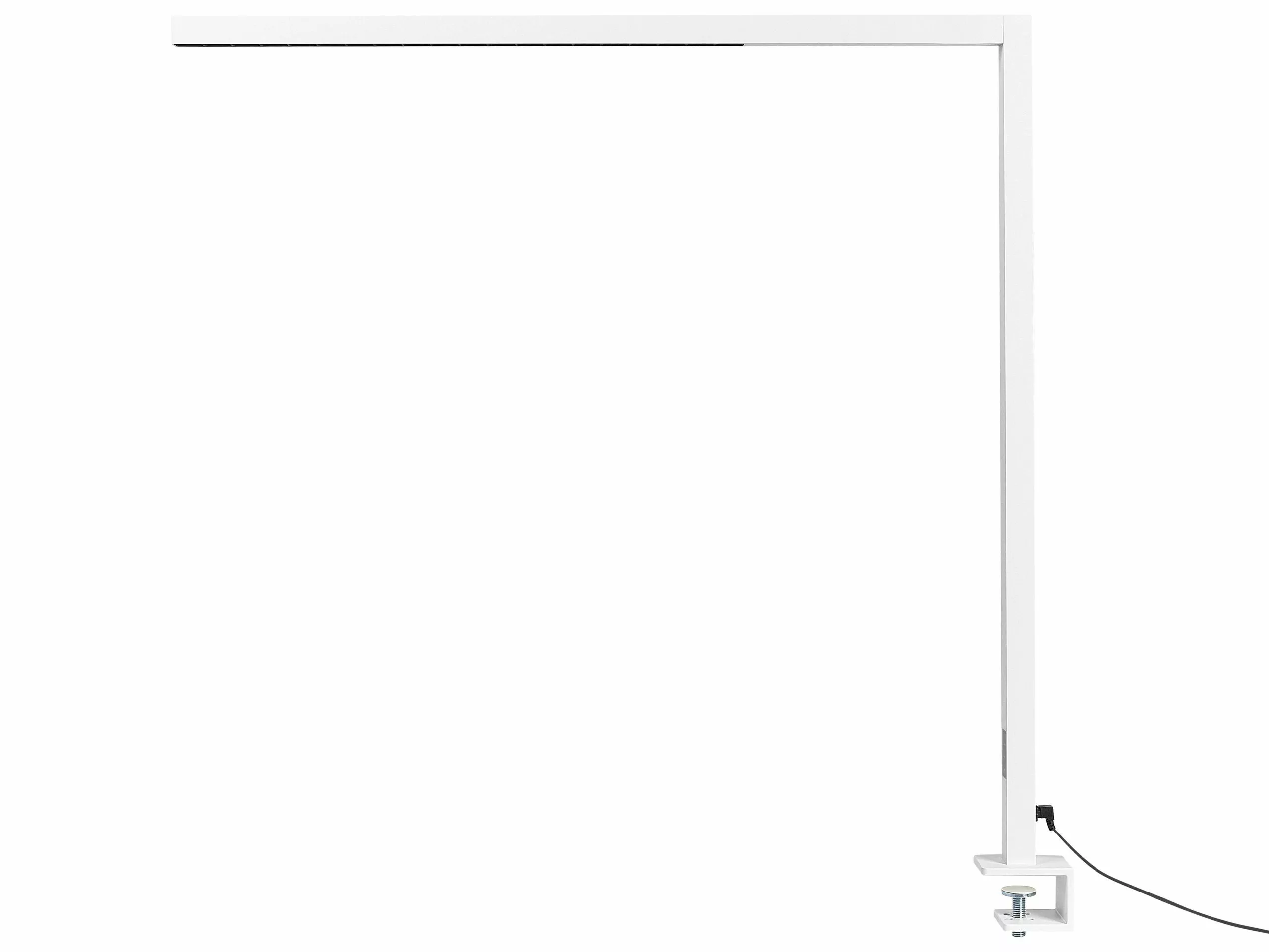 Beliani Lámpara De Mesa LED De Metal Blanco 120 Cm OCTANT 1 Beliani Lámpara De Mesa LED De Metal Blanco 120 Cm OCTANT