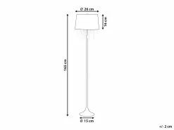 Beliani Lámpara De Pie De Metal Plateado/blanco 165 Cm EVANS -Lámparas comercio undef src sa picid 850437 type whitesh image