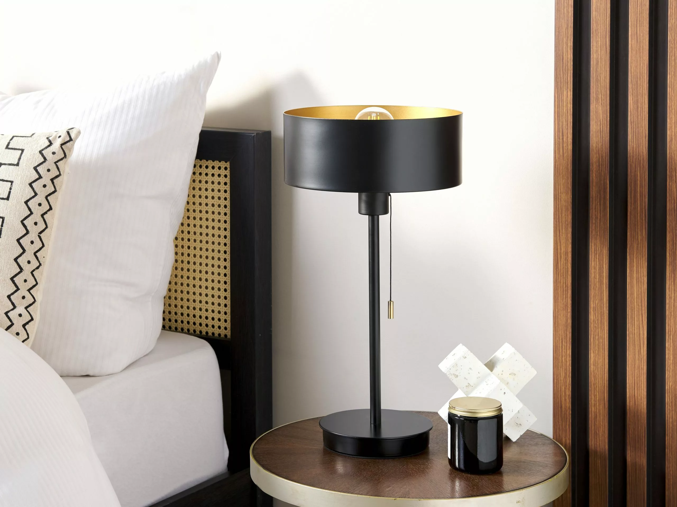 Beliani Lámpara De Mesa De Metal Negro/dorado 47 Cm ARIPO 3 Beliani Lámpara De Mesa De Metal Negro/dorado 47 Cm ARIPO - Imagen 3