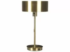 Beliani Lámpara De Mesa De Metal Dorado 47 Cm ARIPO