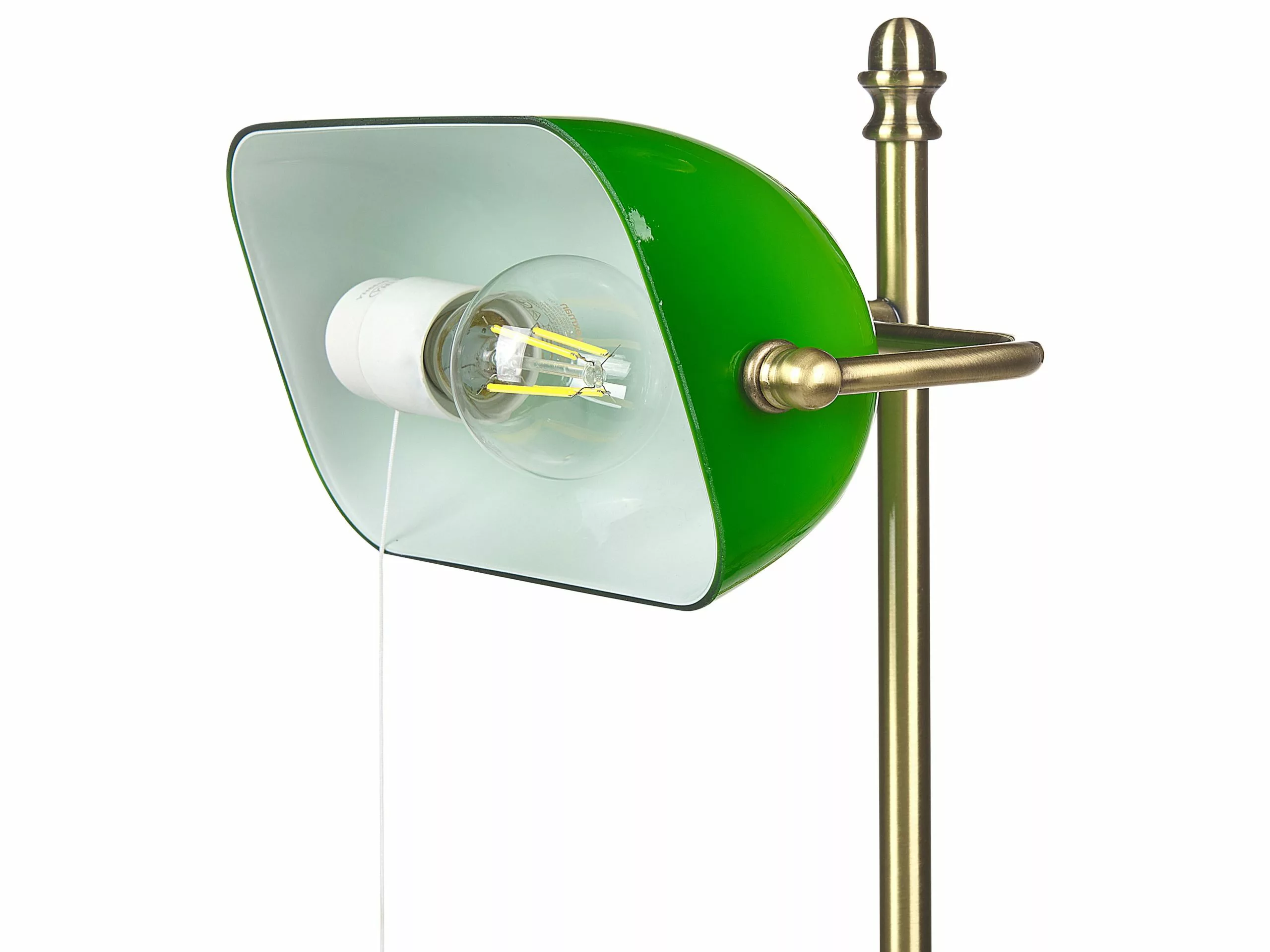 Beliani Lámpara De Mesa De Vidrio Verde/dorado 52 Cm MARAVAL - Imagen 7