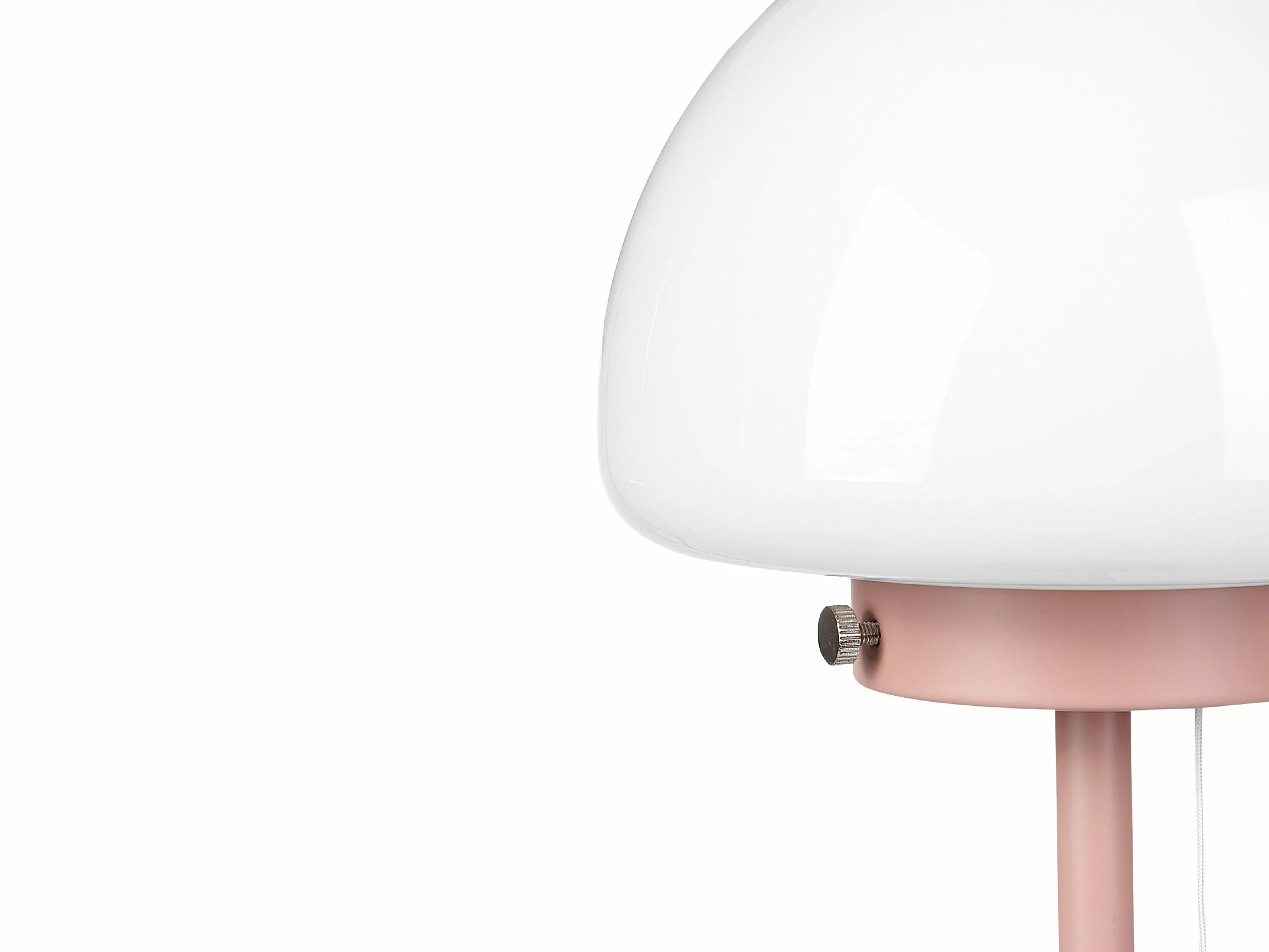 Beliani Lámpara De Mesa De Vidrio Rosa/blanco 39 Cm MORUGA - Imagen 5